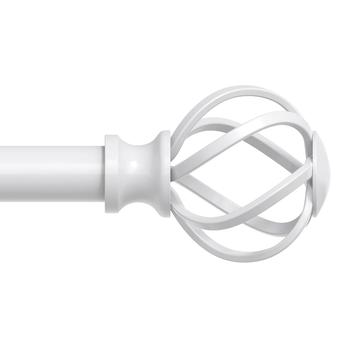 VOIIY white curtain rod 36-88 inch for versatile window framing with a clean look