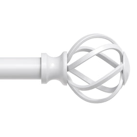 VOIIY white curtain rod 36-88 inch for versatile window framing with a clean look