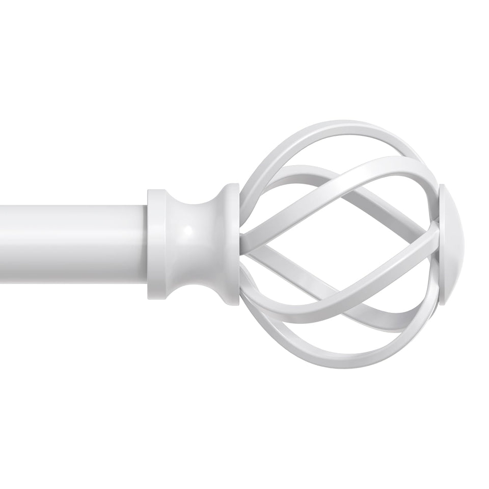 VOIIY white curtain rod 36-88 inch for versatile window framing with a clean look