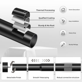 VOIIY modern minimalist curtain rod for any room