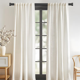 VOIIY end-cap design curtain rod with clean finished ends