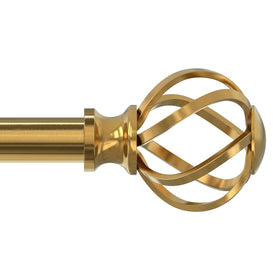 VOIIY gold curtain rod 36-88 inch adjustable for versatile window sizes