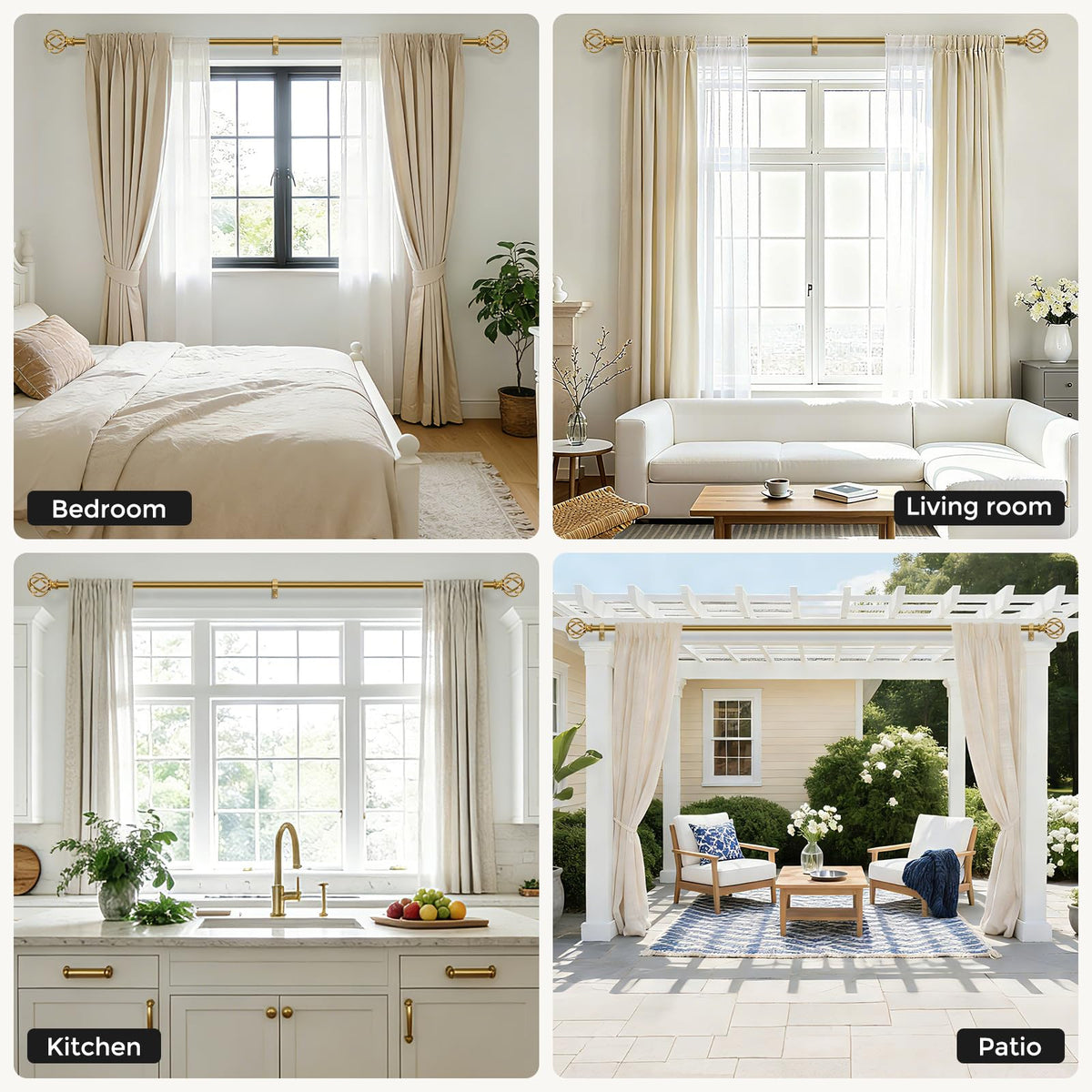 VOIIY seamless sliding design enables smooth curtain movement