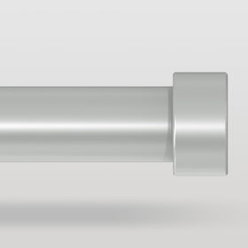 VOIIY silver curtain rod with end-cap finials for a modern room upgrade.