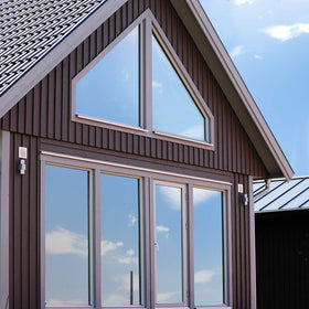 Volcanics adhesive-free privacy film applied to clean glass for easy reuse.