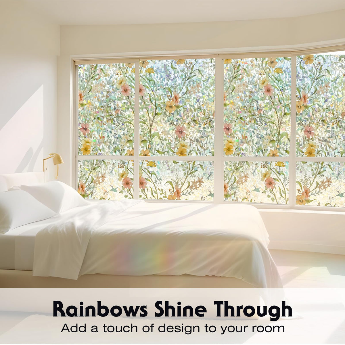 Volcanics glue-free reusable window film uses static cling for easy removal.