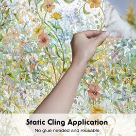 Volcanics privacy window film lets light in while softening visibility.