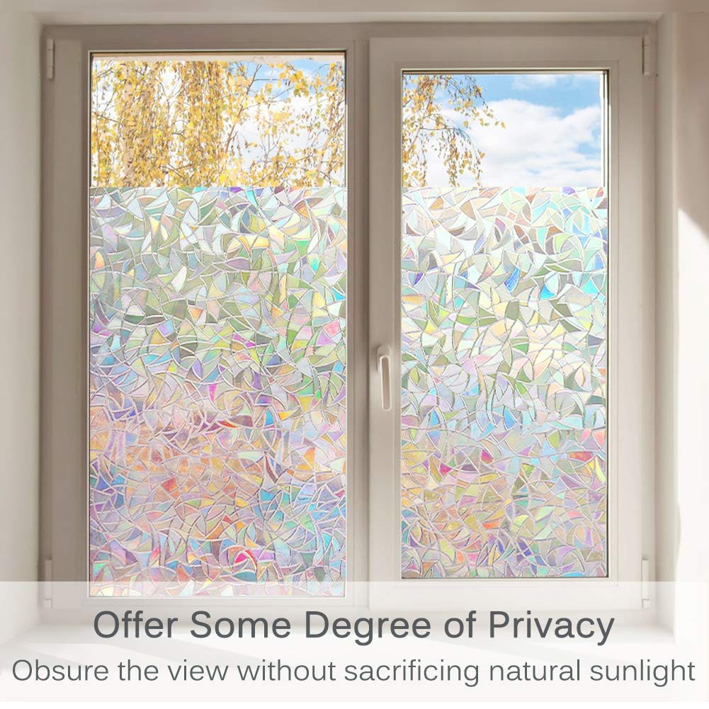 Volcanics privacy window film offers semi-private visibility for living spaces.