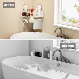 Voldra rust-proof aluminum shower shelf resists humidity
