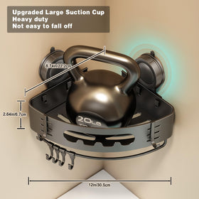 Voldra no-drill installation on tile using large suction cups.