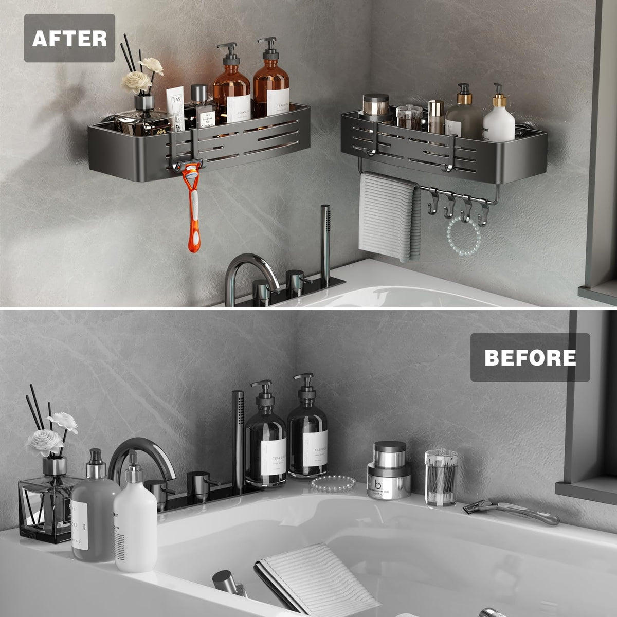 Voldra installation on smooth surfaces is quick and mess-free.
