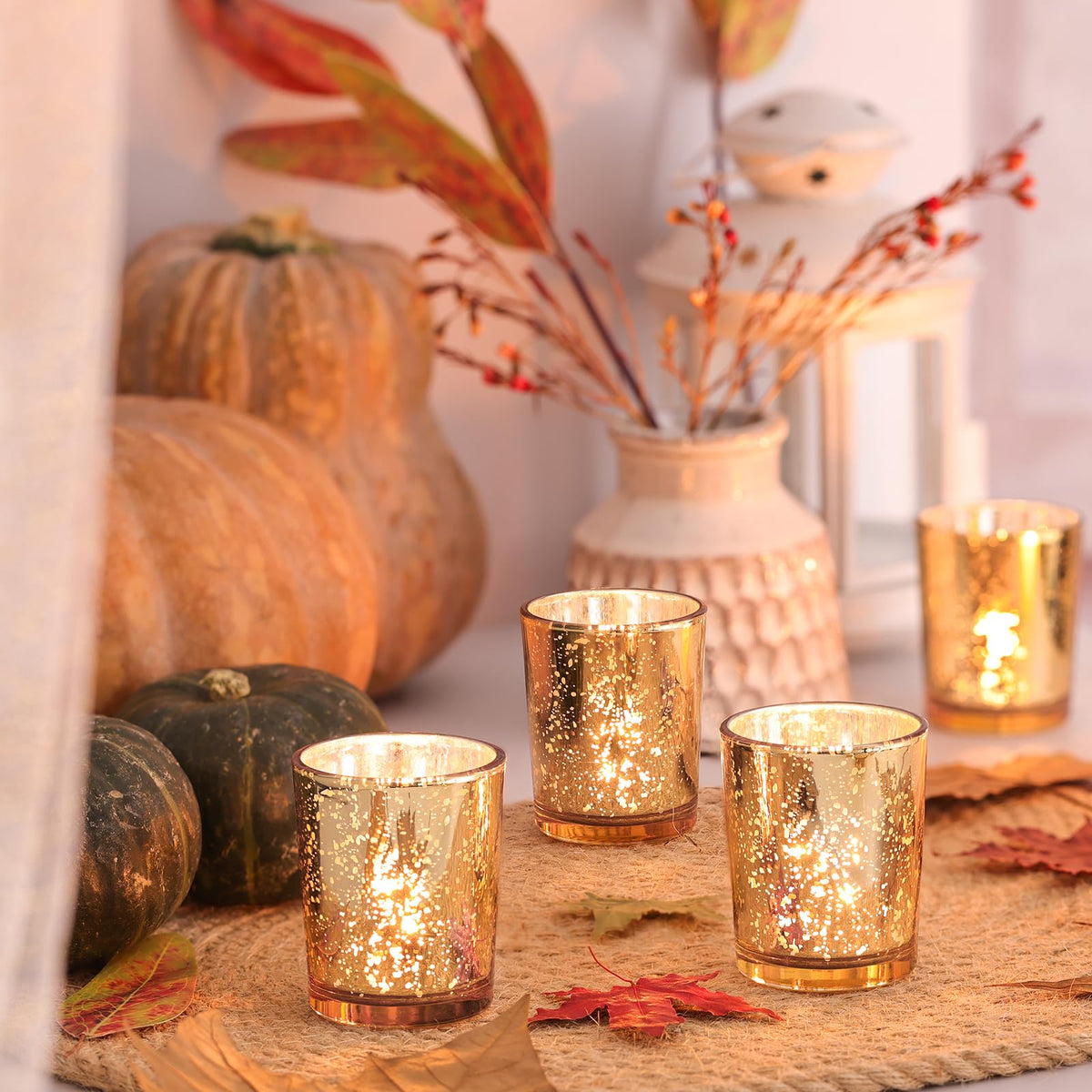 Volens gold votive holders are dishwasher-safe for easy cleanup after events