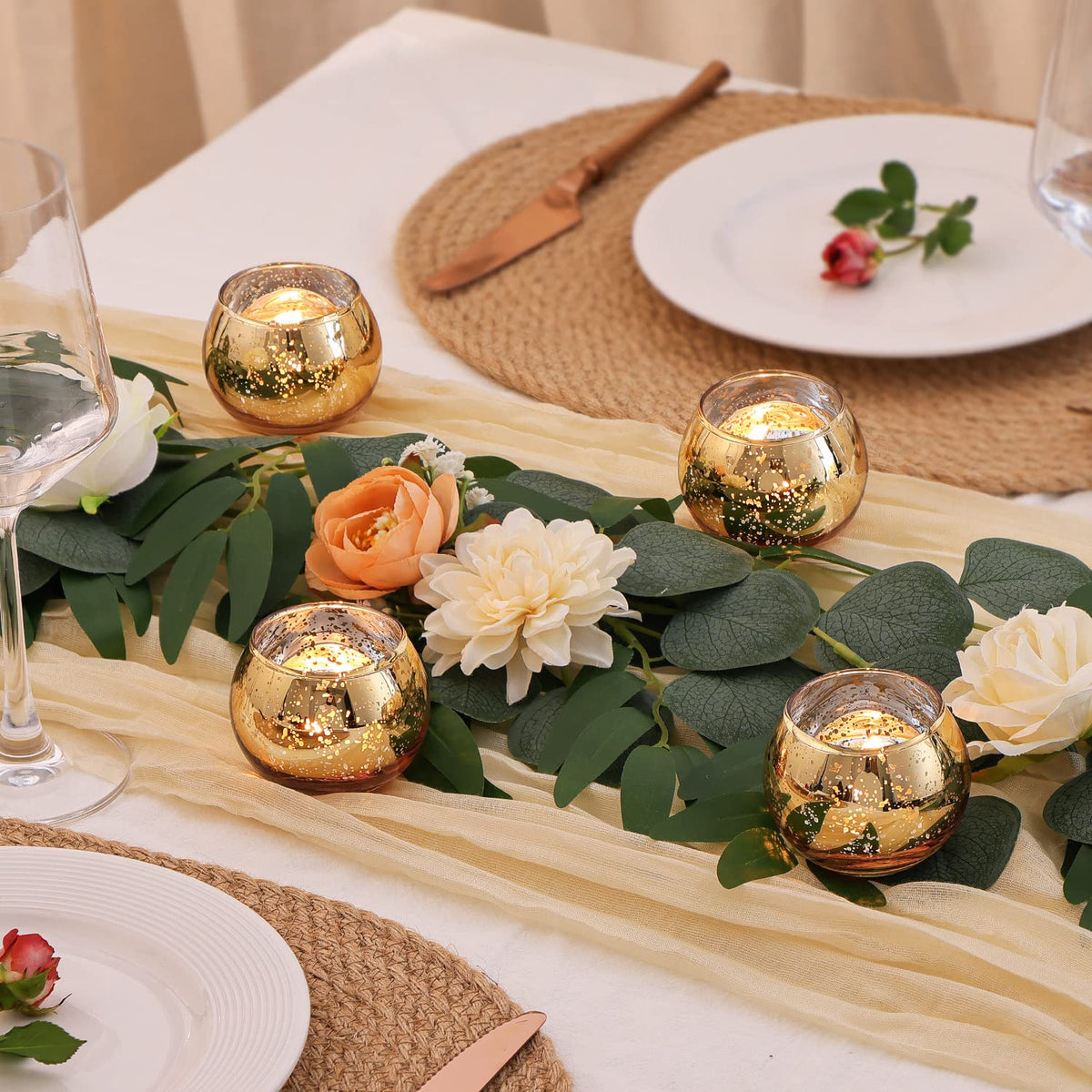 Volens gold votive holders ideal for holiday and seasonal decor