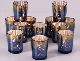 Volens navy votive holders for elegant wedding table decor