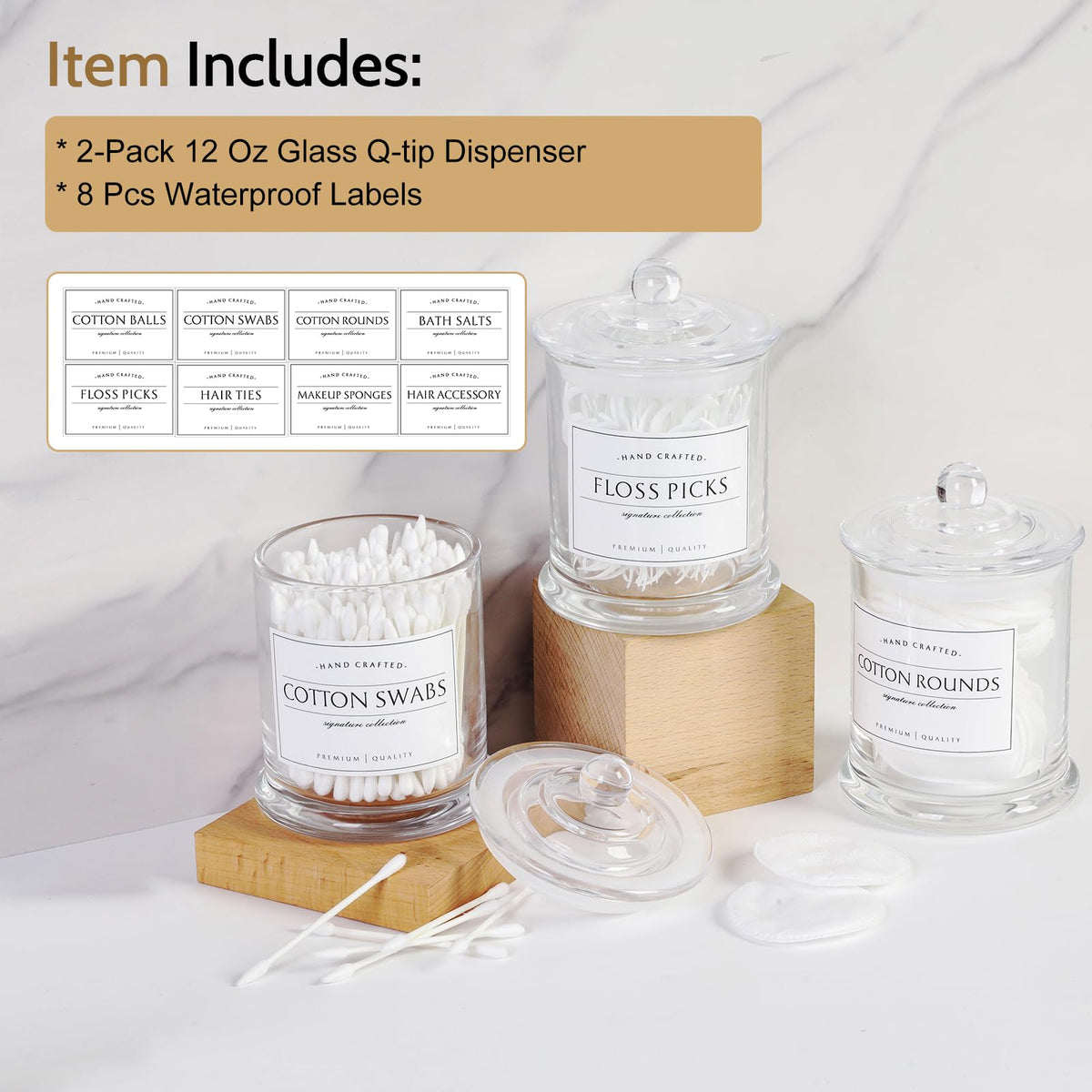 Volisnova glass jars with sealed lids for secure storage.