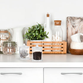Volisnova bathroom vanity storage in a stylish, farmhouse-inspired setup.