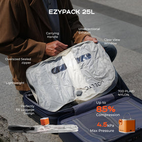 VOLLYC IPX7 waterproof zipper protects contents from rain and spills