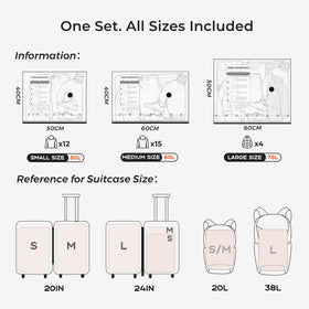 VOLLYC travel organization in luggage for efficient packing