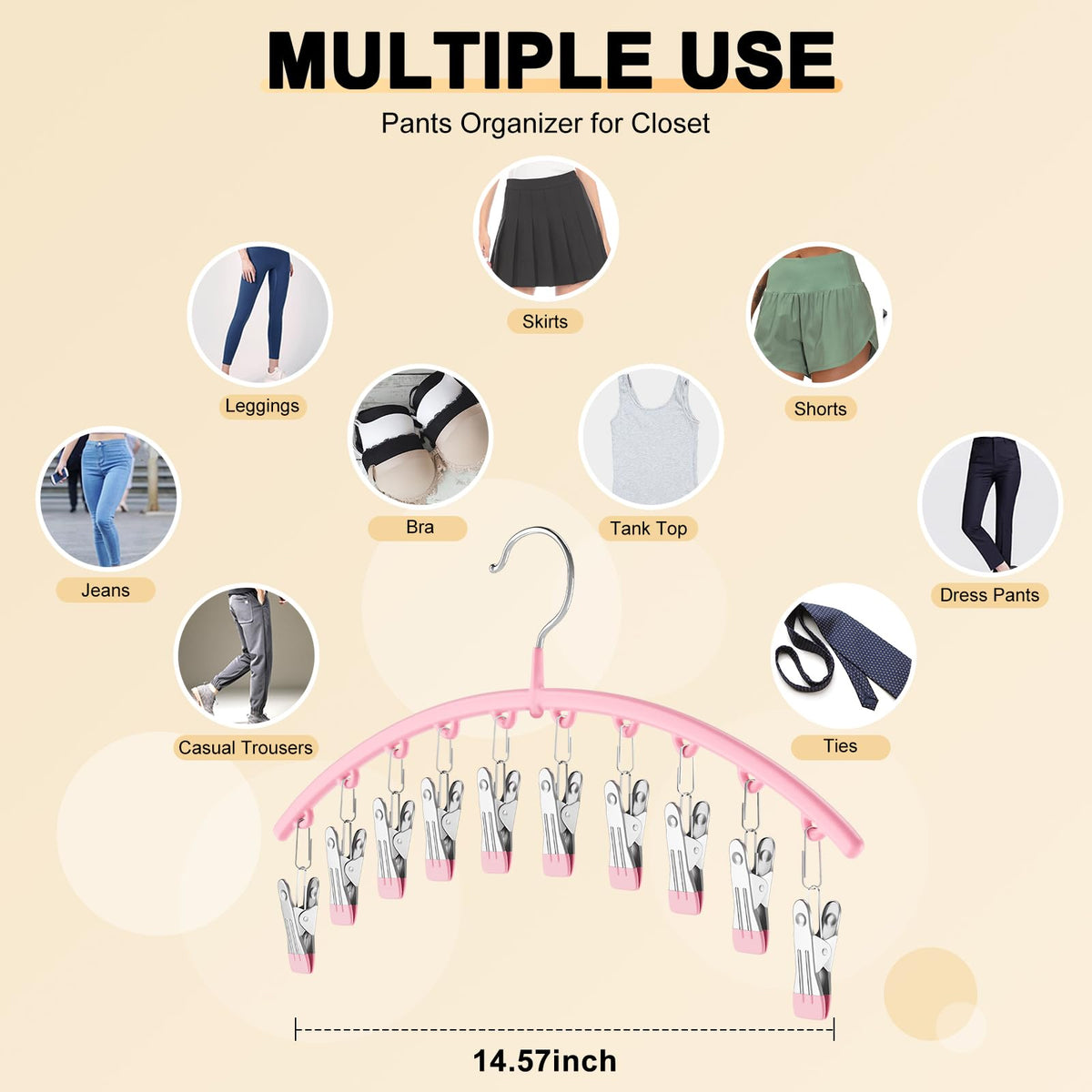 Volnamal clip edges are rubber-coated to protect fabrics and prevent marks