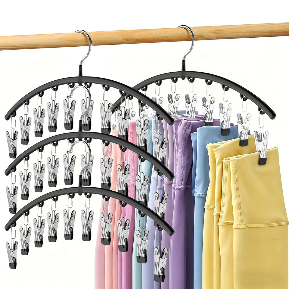 Volnamal legging organizer four-pack hangers for efficient closet storage