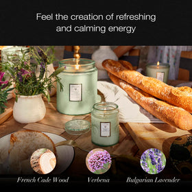 Voluspa floral label design enhances decor while releasing lavender notes