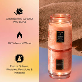 Voluspa Kalahari Watermelon floral-print jar adds chic decor and gifting appeal