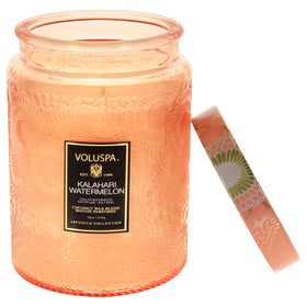 Voluspa Kalahari Watermelon fragrance notes swatch with fresh citrus and basil