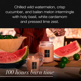 Voluspa Kalahari Watermelon handcrafted in USA emphasizes quality craftsmanship