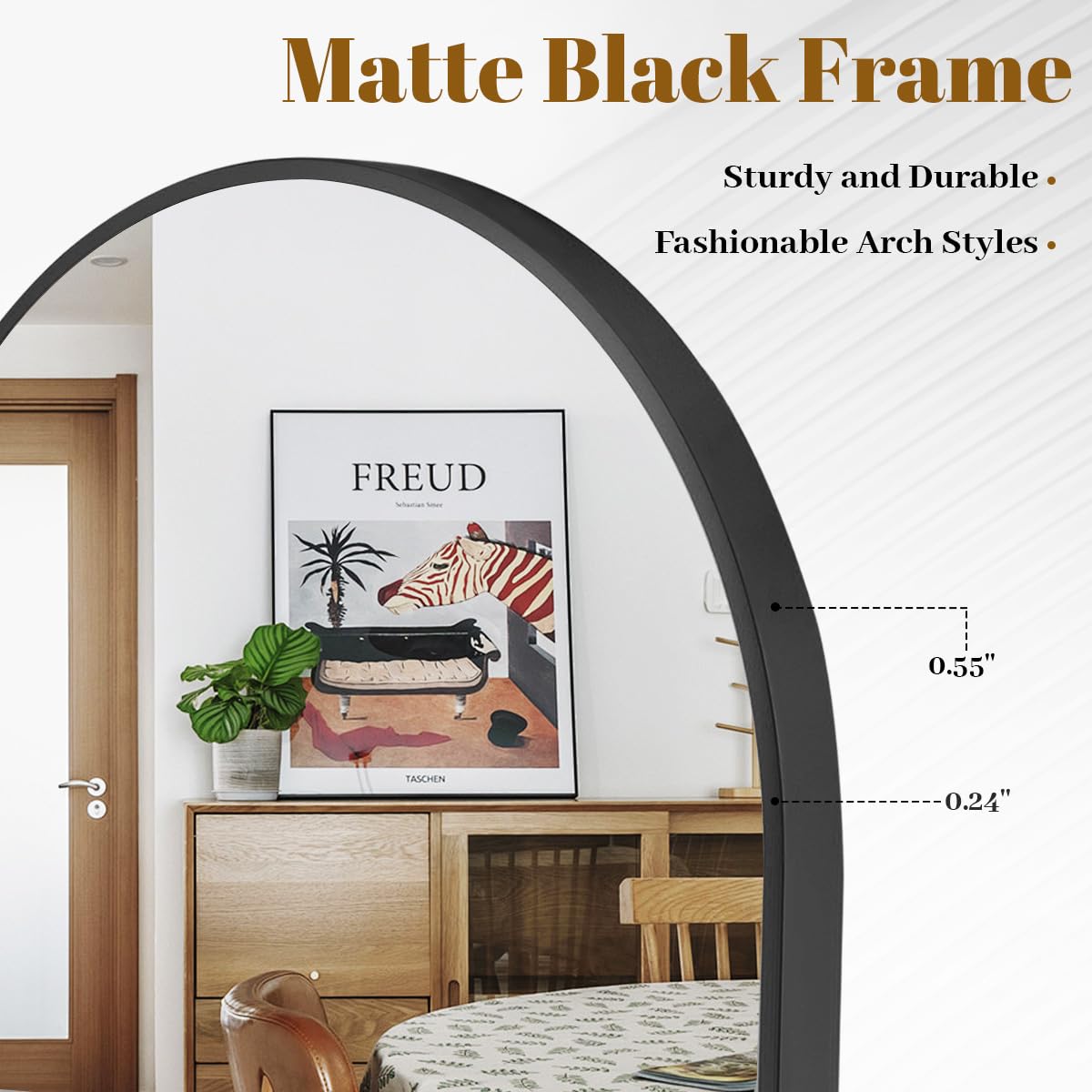 VooBang arch mirror hanging hooks enable easy wall mounting with sturdy support.