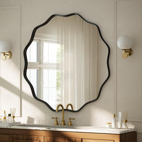 VooBang bathroom usage; maintains clear reflection with simple cleaning.