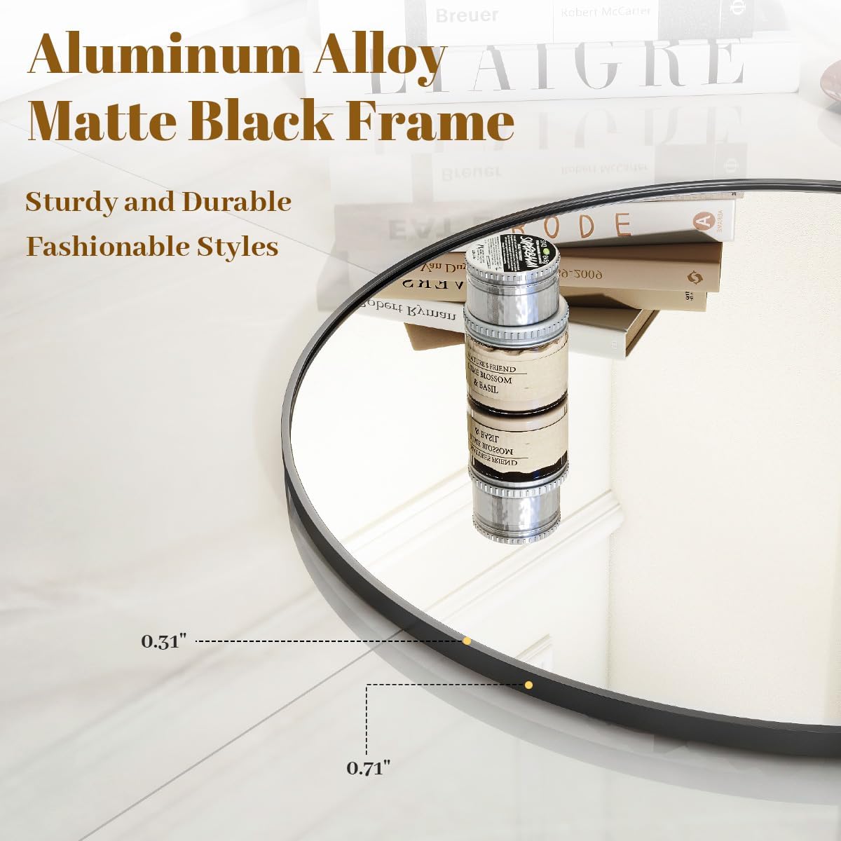 VooBang simple modern circular metal frame enhances decor elegantly