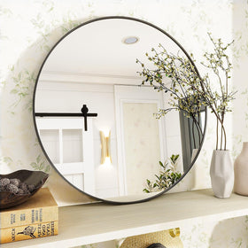 VooBang wide-applicability round mirror suits many rooms and styles