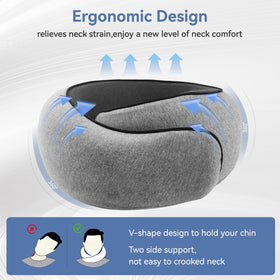 VOOMIKON memory foam pillow features slow rebound for lasting comfort.