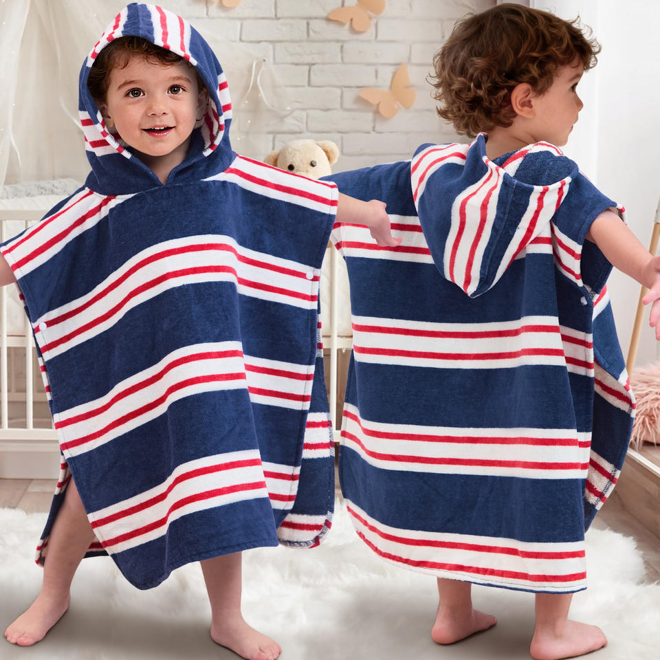 VOOVA & MOVAS hooded baby towel at pool, soft cotton for quick drying