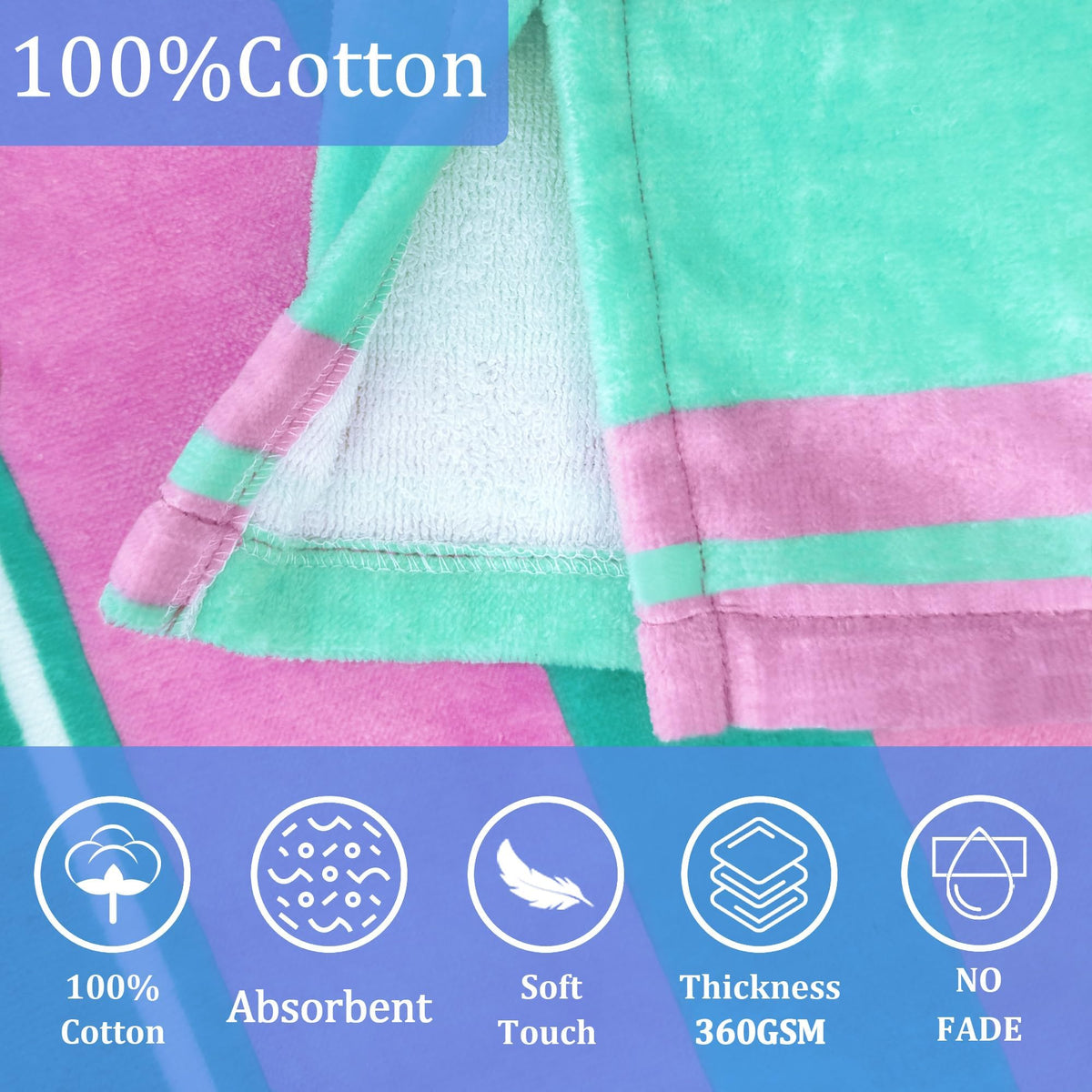 VOOVA & MOVAS hooded towel robe pocket detail; convenient storage for small items.