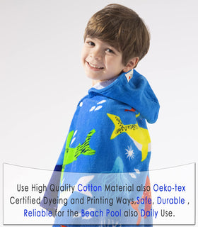 VOOVA & MOVAS kids towel 50x30 large size supports growing toddlers during beach trips.