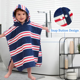VOOVA & MOVAS oversized 21x21 towel laid flat for toddlers