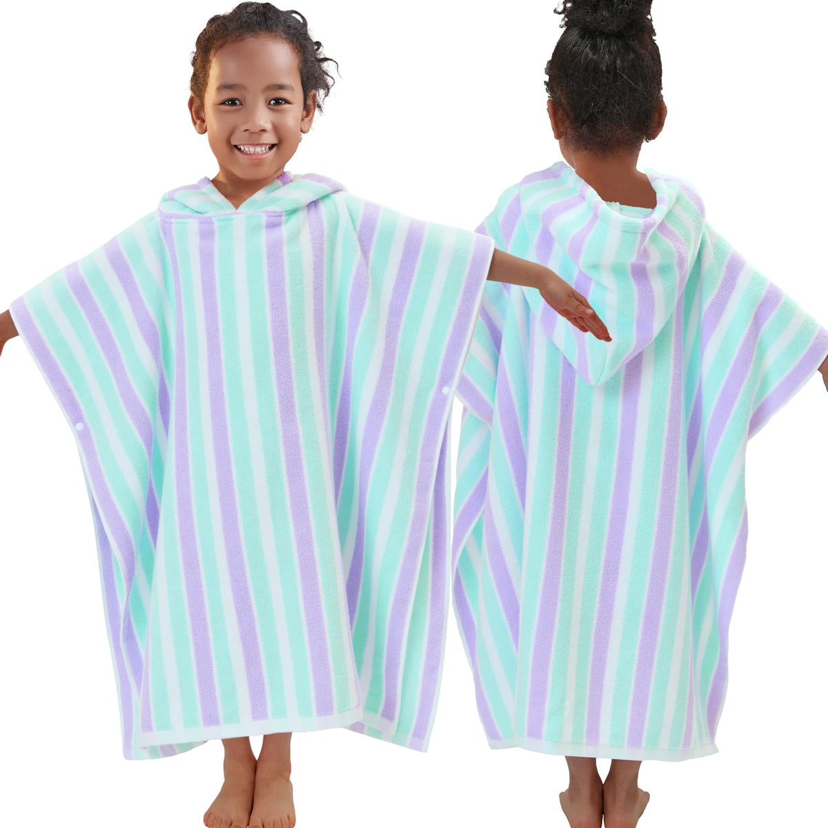 VOOVA & MOVAS poncho-towel kid-55x28 size for swimming and post-swim warmth.