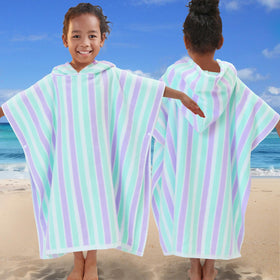 VOOVA & MOVAS post-swim-comfort-poncho-towel with plush cotton touch.
