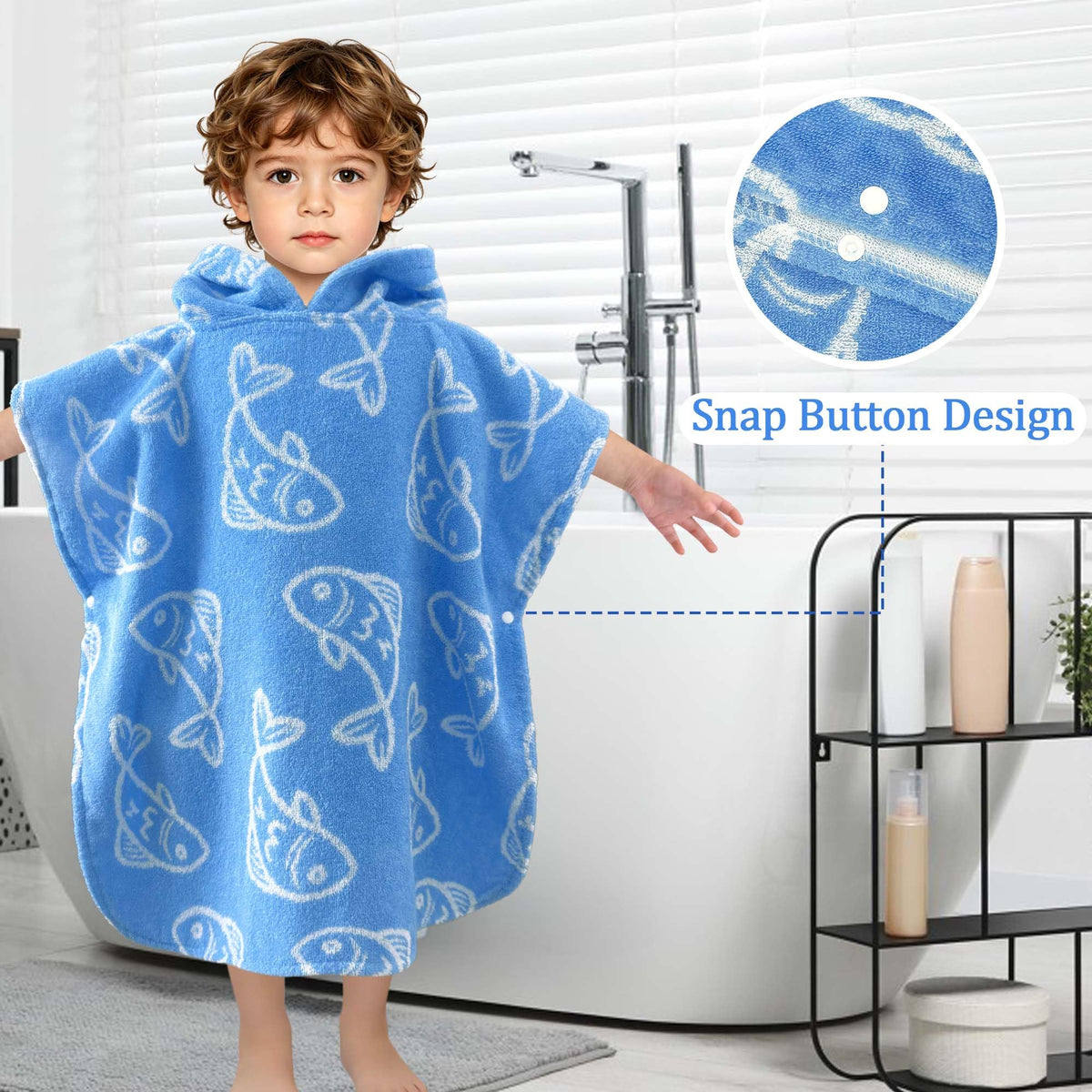 VOOVA & MOVAS pool and beach hooded towel ready for water time