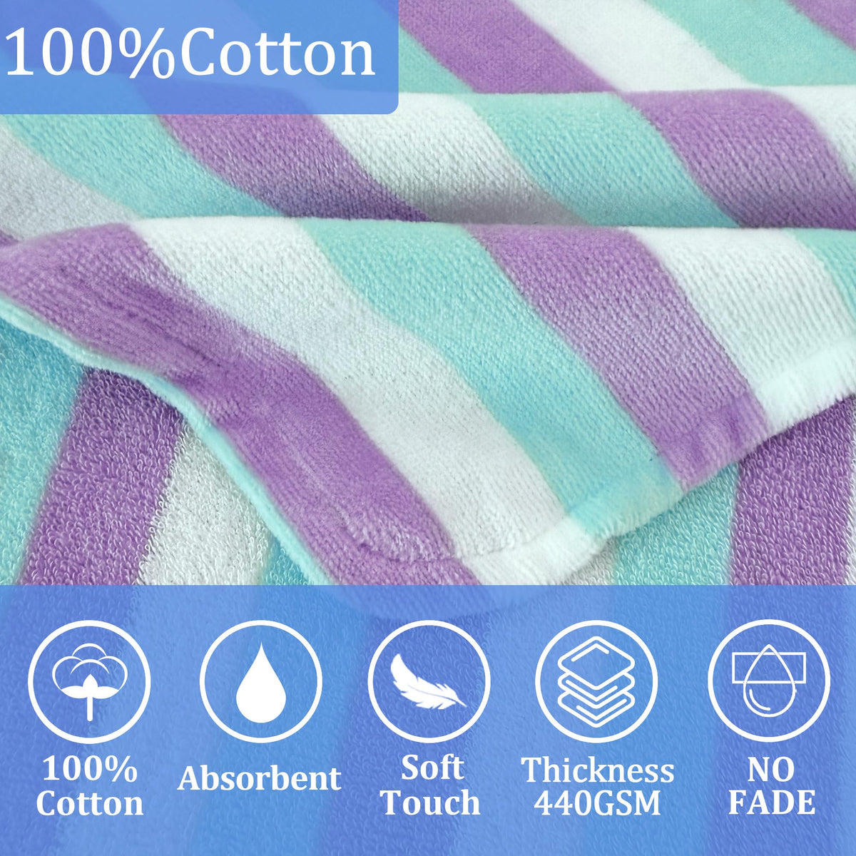 VOOVA & MOVAS soft 100% cotton towel close-up showing plush texture