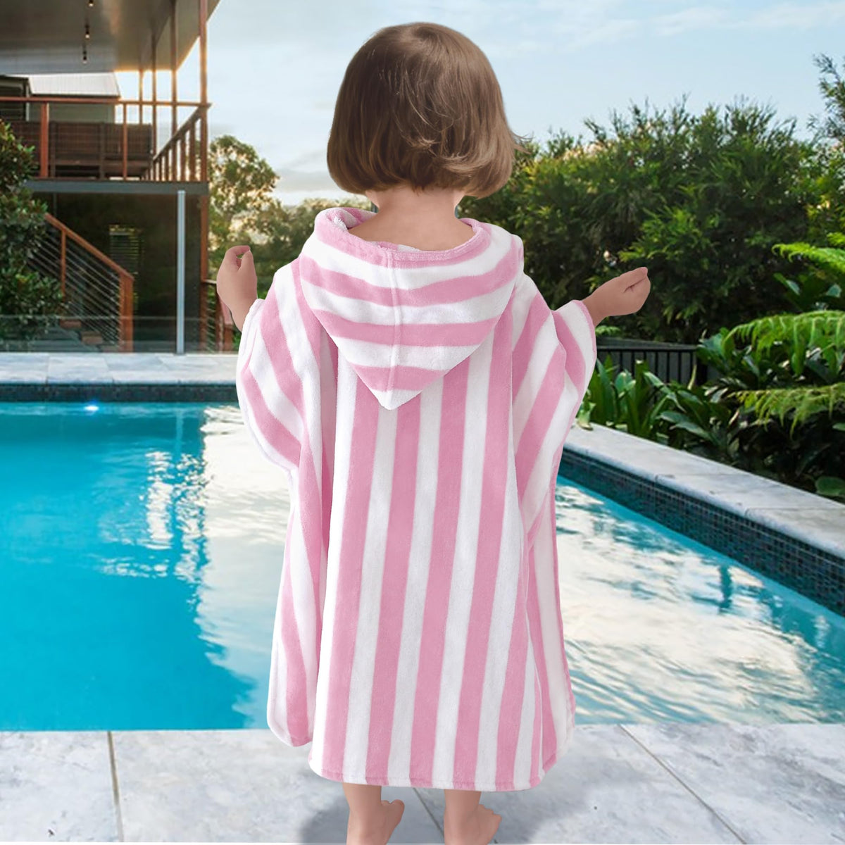 VOOVA & MOVAS gift-ready towel with pink stripe, perfect for baby showers.