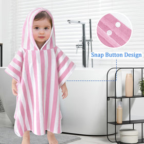 VOOVA & MOVAS hooded towel ideal for pool, beach, or bath after water play.