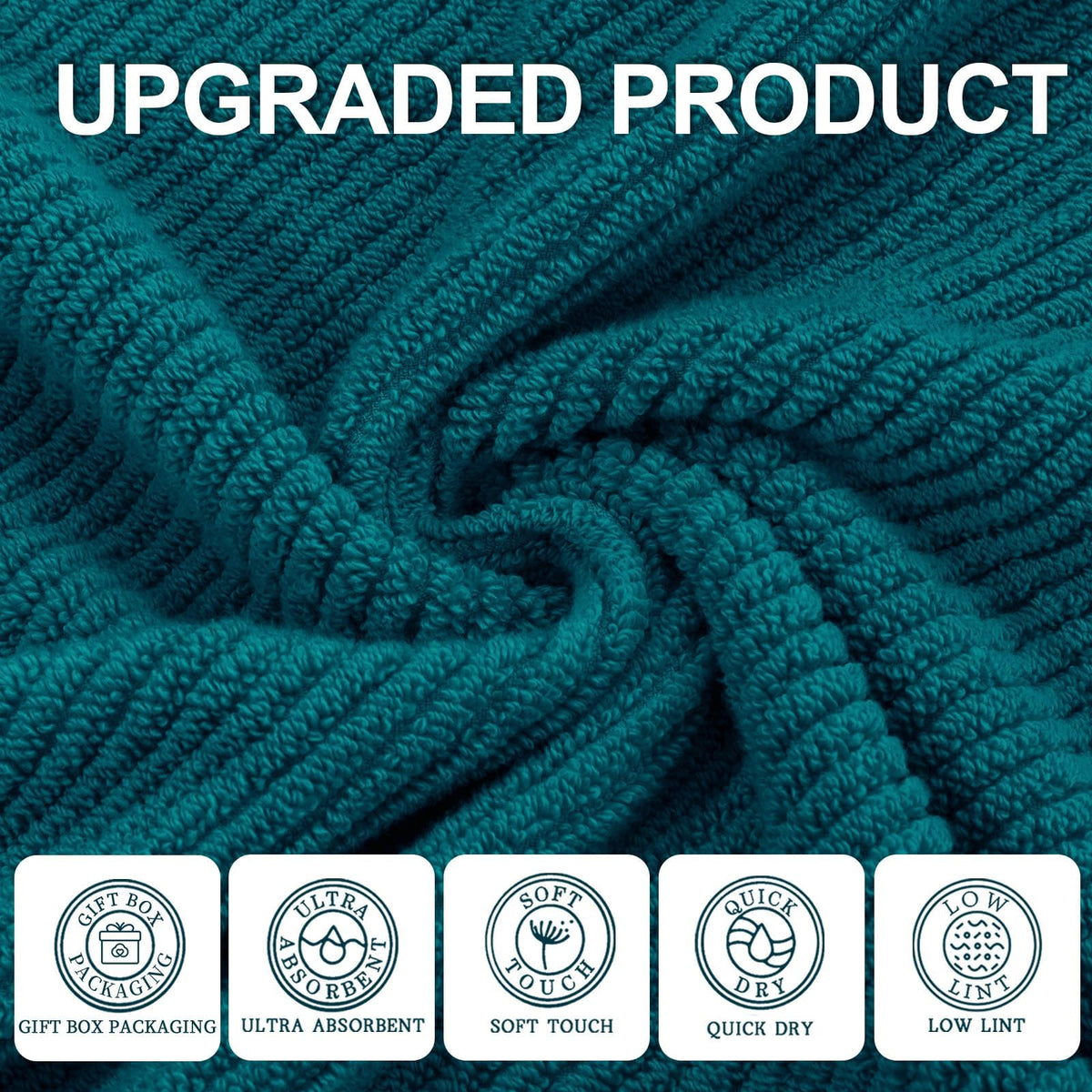 VOOVA MOVAS quick-dry towels close-up highlighting soft texture and high absorbency