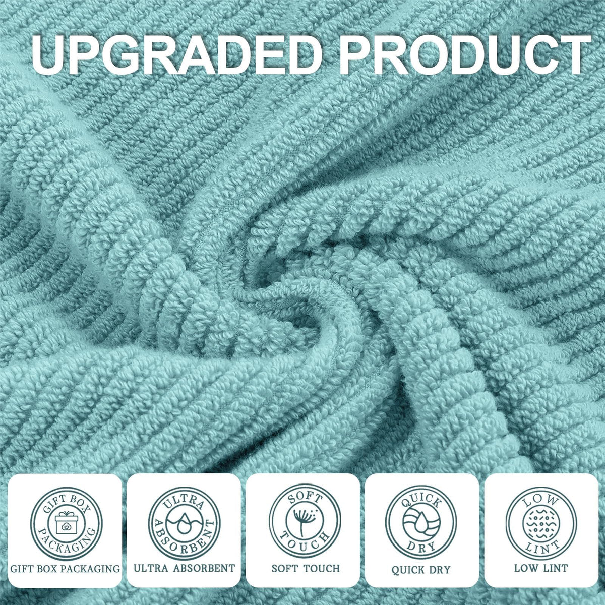 VOOVA and MOVAS hand towels 18x28 ready for daily drying and refreshing.