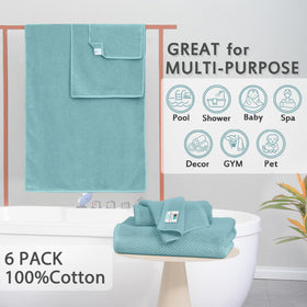 VOOVA and MOVAS washcloths 13x13, soft texture for gentle cleansing.