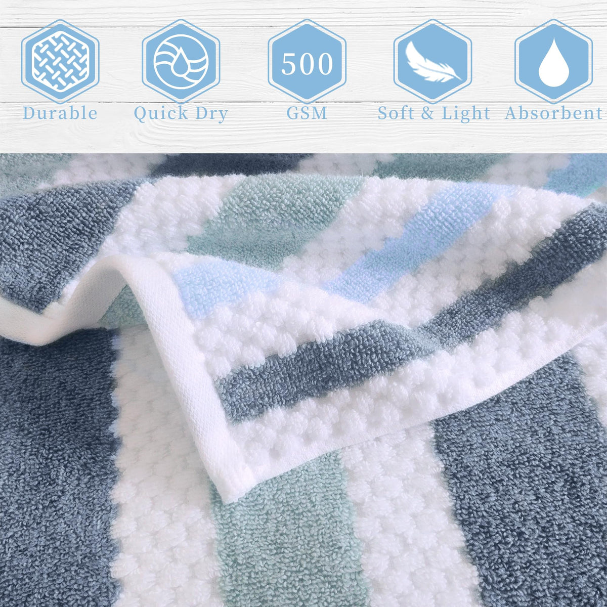 VOOVA & MOVAS 16x27 waffle towel absorbent bathroom ideal for quick drying