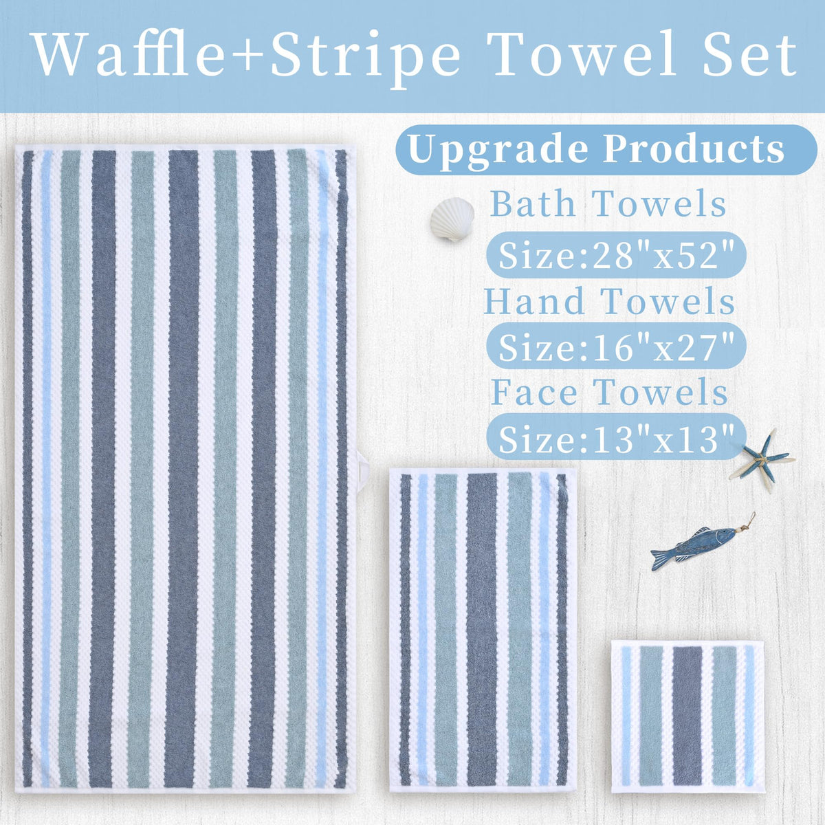VOOVA & MOVAS waffle towel closeup highlighting plush waffle texture