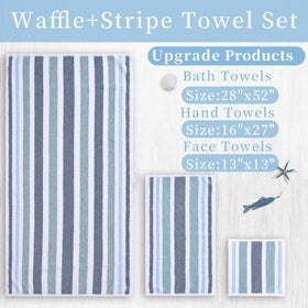 VOOVA & MOVAS waffle towel closeup highlighting plush waffle texture