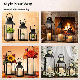 Vorplick wedding centerpiece lanterns add rustic charm to reception tables.